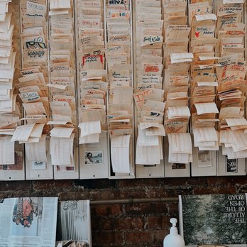 Octavia Coffee - stacks of papers on a table - Coffee & Tea Near Me - Brooklyn, New York Octavia Coffee - stacks of papers on a table - Coffee & Tea Near Me - Brooklyn, New York