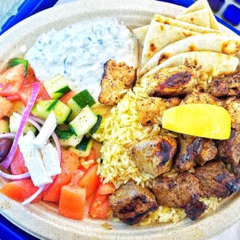 Yiassoo - #15. Combination plate (lamb, beef, chicken, and pork) - Greek Near Me - Cupertino, California Yiassoo - #15. Combination plate (lamb, beef, chicken, and pork) - Greek Near Me - Cupertino, California