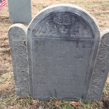 Hancock Cemetery - Old winged skull gravestone - Landmarks & Historical Buildings Near Me - Quincy, Massachusetts
