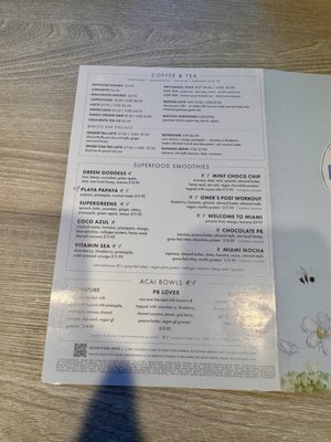 Menu photo 1 Pura Vida Miami Miami, FL