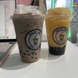 Tiramisu Milk Tea, mango slush Tiramisu Milk Tea, mango slush