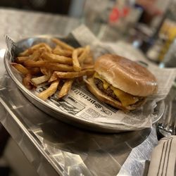 Restaurant 198 - Kids cheese burger and French Fries