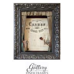 Finer Frames - Shadowbox with fabric curtain detail