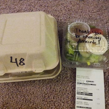 Amante Pizza & Pasta - #1 of 4: My delivery order. Cute note on the salad :) - Italian Near Me - Everett, Washington Amante Pizza & Pasta - #1 of 4: My delivery order. Cute note on the salad :) - Italian Near Me - Everett, Washington