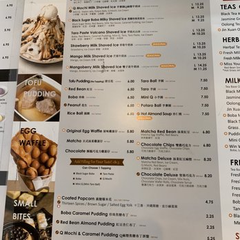 Meet Fresh - Menu 6/18/21 - Desserts Near Me - Arcadia, California