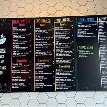 Rush Bowls - Menu - Juice Bars & Smoothies Near Me - Dallas, Texas