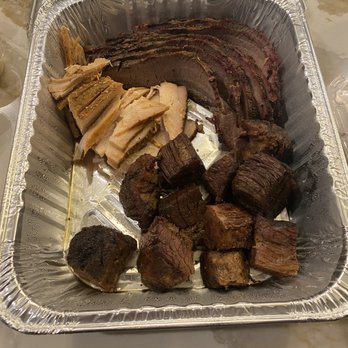 The Smokehouse BBQ - Tray with turkey, brisket and burnt ends - Barbeque Near Me - Winter Park, Colorado