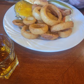 David's Grill - David's burger with onion rings - American Near Me - Sparks, Nevada David's Grill - David's burger with onion rings - American Near Me - Sparks, Nevada