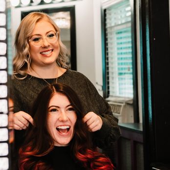 The Hair Station - Stylist Sophia & client - Hair Salons Near Me - Elkridge, Maryland The Hair Station - Stylist Sophia & client - Hair Salons Near Me - Elkridge, Maryland