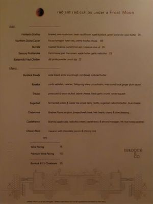 Menu photo 4 Burdock & Co Vancouver, BC