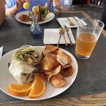 Blu Farm To Table - Organic Mushroom Wrap with a local Kölsch-style beer - New American Near Me - Washington, North Carolina Blu Farm To Table - Organic Mushroom Wrap with a local Kölsch-style beer - New American Near Me - Washington, North Carolina