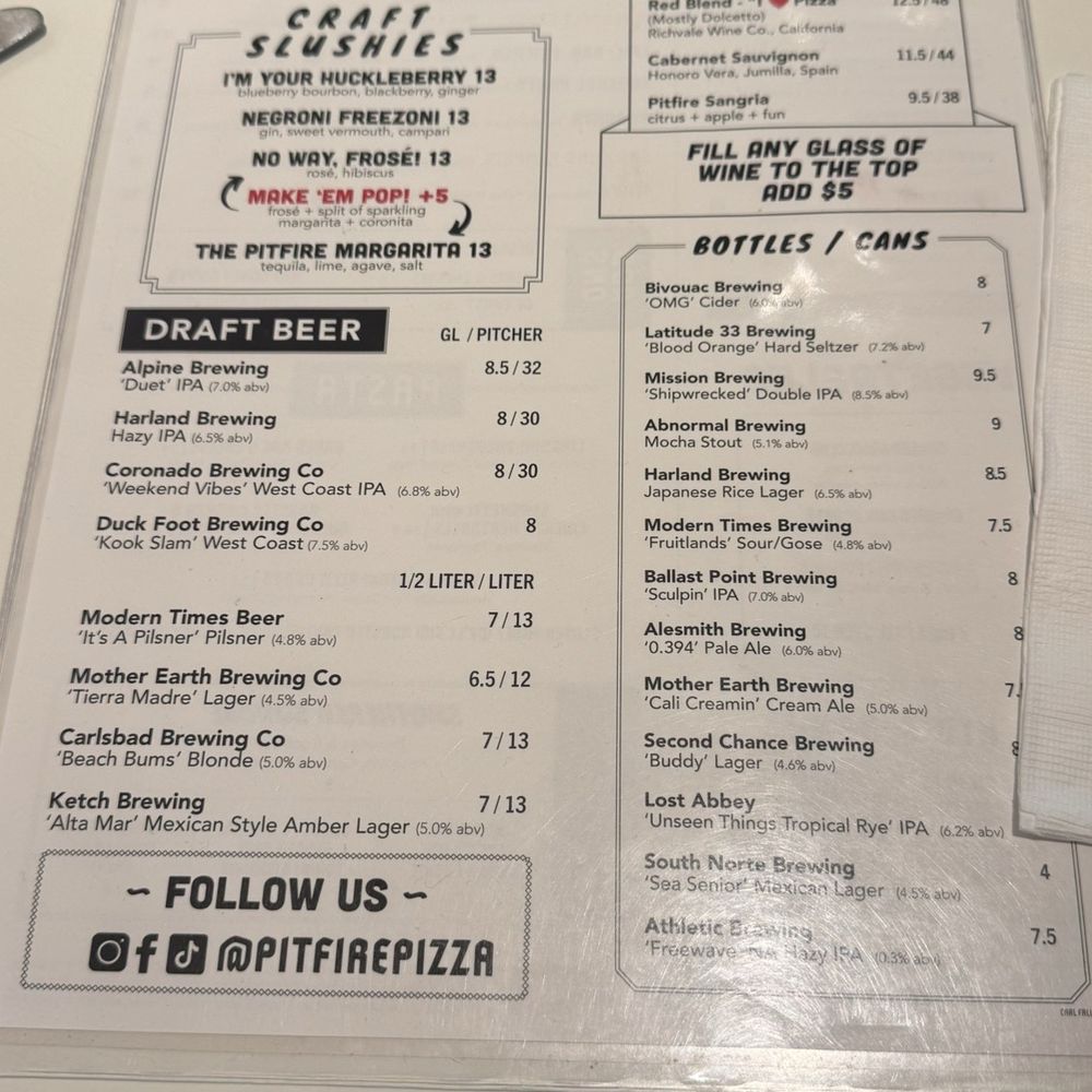 Pitfire Pizza - Drink menu as of 11/19/25 - Pizza Near Me - Carlsbad, California Pitfire Pizza - Drink menu as of 11/19/25 - Pizza Near Me - Carlsbad, California