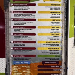 Venezuelan Burger - Menu