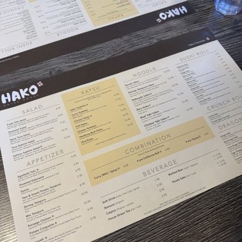 Hako - Menu - Sushi Bars Near Me - Irvine, California