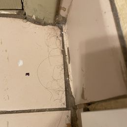 This was the bathroom floor in a clean room.
