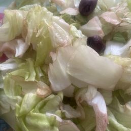 Brown lettuce from the salad Brown lettuce from the salad