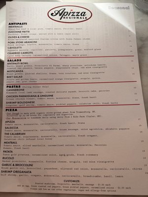 Menu photo 1 Apizza Regionale Syracuse, NY