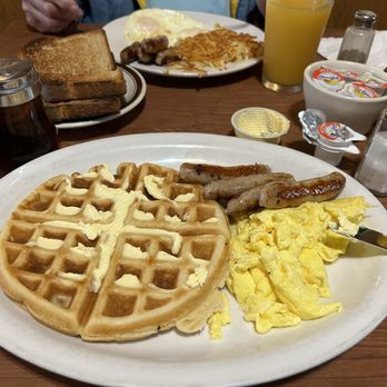 Papa Bears Restaurant and Lounge - I spread the butter on this delicious waffle before I remembered to take a picture. The sausage was so good, as well as egg and waffle - Lounges Near Me - Morton, Washington Papa Bears Restaurant and Lounge - I spread the butter on this delicious waffle before I remembered to take a picture. The sausage was so good, as well as egg and waffle - Lounges Near Me - Morton, Washington