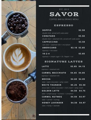 Menu photo 2 Savor Coffee Bar and Eatery Arlington, TX Menu photo 2 Savor Coffee Bar and Eatery Arlington, TX