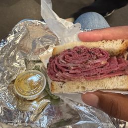 Very thin. Rolled up to look like more meat than it is. Ehhh. The pickle that came with it was actually perfect.