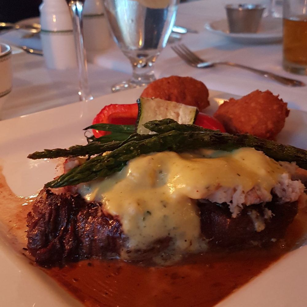 Old Surrey Restaurant - Filet Mignon with fresh Crab bernaise Sauce - French Near Me - Surrey, British Columbia