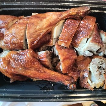 Fu’s BBQ House - Half a roast duck, wrapped to go @ Fu's BBQ House/ Asian Food Market/ Buffalo NY.  Not pictured: Au jus. - Barbeque Near Me - Buffalo, New York