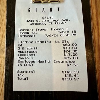 Giant - New American Near Me - Chicago, Illinois Giant - New American Near Me - Chicago, Illinois