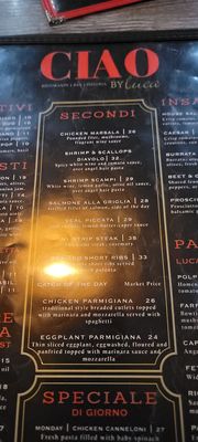 Menu photo 3 CIAO ITALIAN EATERY Fernandina Beach, FL Menu photo 3 CIAO ITALIAN EATERY Fernandina Beach, FL