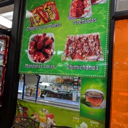 Some of the menu items.