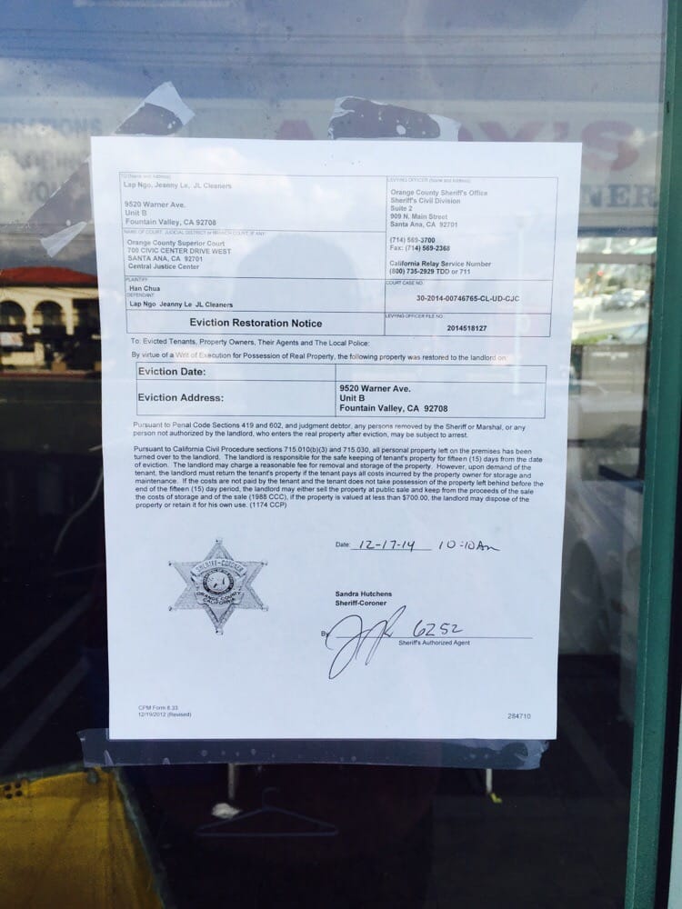 ANDY’S CLEANERS 9520 Warner Ave, Fountain Valley, California