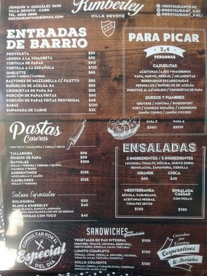 Menu photo 2 Kimberley Buenos Aires, C