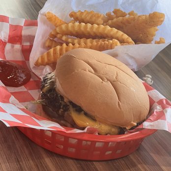 The Brown Bag - Cheeseburger and fries - Burgers Near Me - Norman, Oklahoma