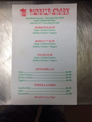 Menu photo 3 Hanini Marathon & Burrito Crazy Cleveland, OH