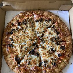Pizza Planet - Another fantastic pizza! Medium with ham, olives and, extra cheese.