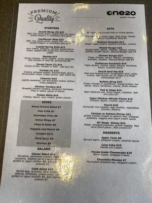 Menu photo 2 One20 Public House Delta, BC Menu photo 2 One20 Public House Delta, BC