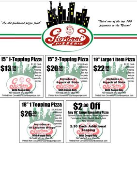 Menu photo 5 Giovanni's Pizzeria Albuquerque, NM