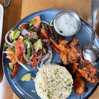 Bahche - Chicken Souvlaki Plate - Greek Near Me - San Mateo, California