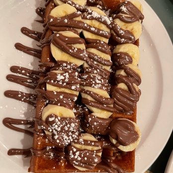 More Than Waffles - Banana Fudge Belgian Waffle - Breakfast & Brunch Near Me - Encino, California More Than Waffles - Banana Fudge Belgian Waffle - Breakfast & Brunch Near Me - Encino, California