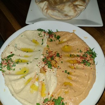 Green Olive - Spicy and regular Hummus - Mediterranean Near Me - Downey, California