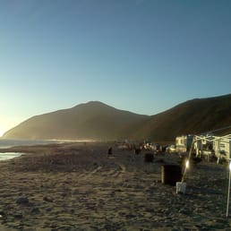 Sunset time and high tide. Sunset time and high tide.