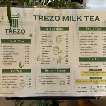 Trezo - Menu - Poke Near Me - Seattle, Washington