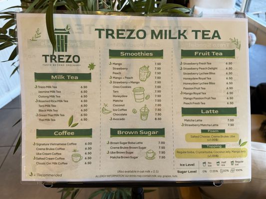 Menu photo 1 Trezo Seattle, WA