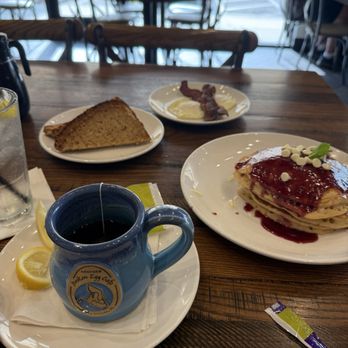 Another Broken Egg Cafe - Raspberry White Chocolate Pancakes - Breakfast & Brunch Near Me - Oviedo, Florida Another Broken Egg Cafe - Raspberry White Chocolate Pancakes - Breakfast & Brunch Near Me - Oviedo, Florida