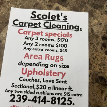 Scolet's Carpet Cleaning - Carpet Special - Carpet Cleaning Near Me Scolet's Carpet Cleaning - Carpet Special - Carpet Cleaning Near Me