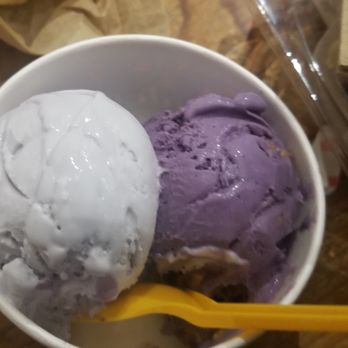 Wanderlust Creamery - (Left) VIOLET MARSHMALLOW (Right) UBE MALTED CRUNCH - Ice Cream & Frozen Yogurt Near Me - Pasadena, California Wanderlust Creamery - (Left) VIOLET MARSHMALLOW (Right) UBE MALTED CRUNCH - Ice Cream & Frozen Yogurt Near Me - Pasadena, California