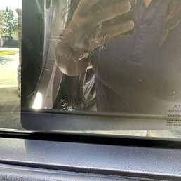 Scratches and peeled tint from razor