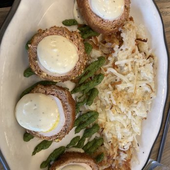 The Harvest Room - Scotch Eggs w/Hash - New American Near Me - Munster, Indiana The Harvest Room - Scotch Eggs w/Hash - New American Near Me - Munster, Indiana