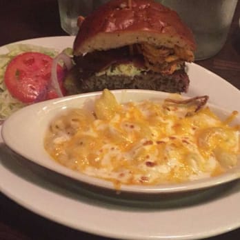 Beau's Grillery - Beau's Bleu burger and a side of Mac and cheese - American Near Me - Bloomfield Hills, Michigan Beau's Grillery - Beau's Bleu burger and a side of Mac and cheese - American Near Me - Bloomfield Hills, Michigan