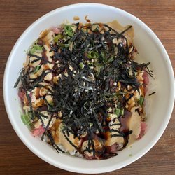 Kozo Sushi - "Dirty Bowl" spicy ahi bowl with unagi sauce drizzled on
