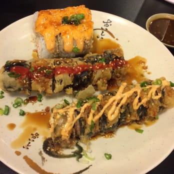 Sushi Ya - Top: New Happy roll. Middle: Godzilla roll. Bottom: Hurricane roll - Sushi Bars Near Me - Clearfield, Utah Sushi Ya - Top: New Happy roll. Middle: Godzilla roll. Bottom: Hurricane roll - Sushi Bars Near Me - Clearfield, Utah